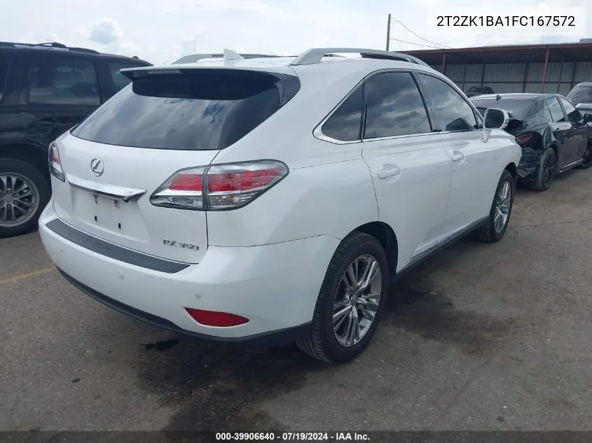 2015 Lexus Rx 350 VIN: 2T2ZK1BA1FC167572 Lot: 39906640