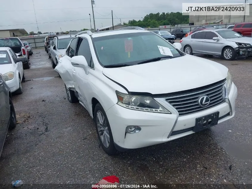 JTJZK1BA2F2420933 2015 Lexus Rx 350