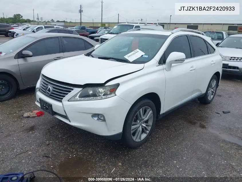 JTJZK1BA2F2420933 2015 Lexus Rx 350