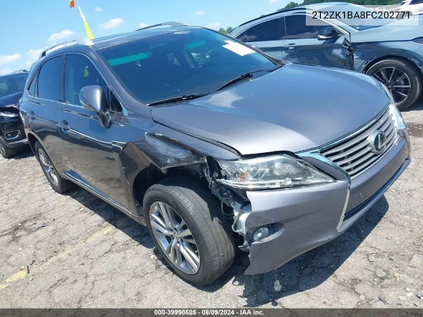 2015 Lexus Rx 350 VIN: 2T2ZK1BA8FC202771 Lot: 39990525