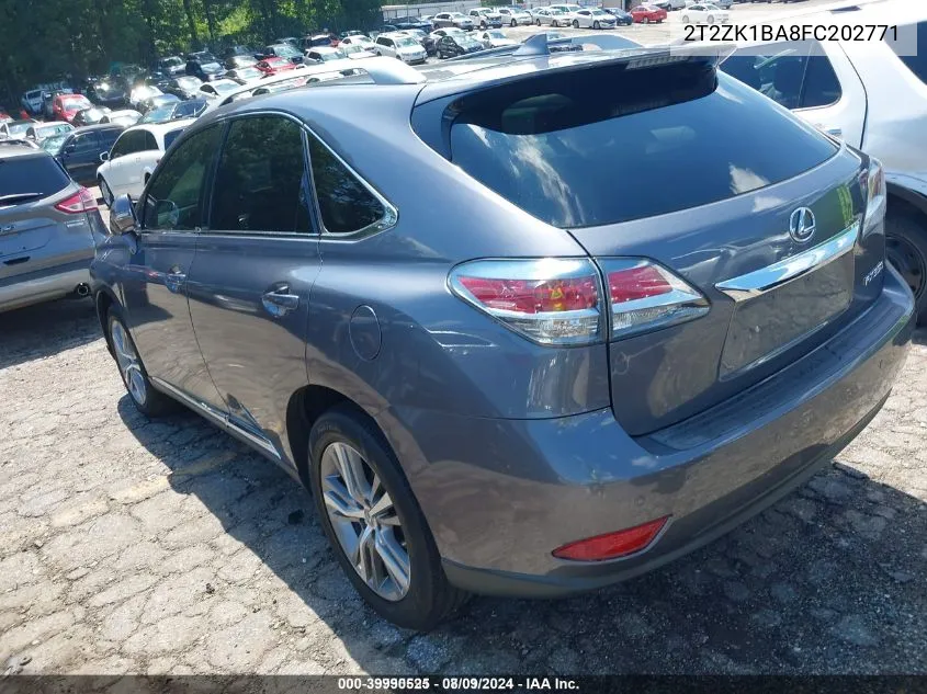 2015 Lexus Rx 350 VIN: 2T2ZK1BA8FC202771 Lot: 39990525