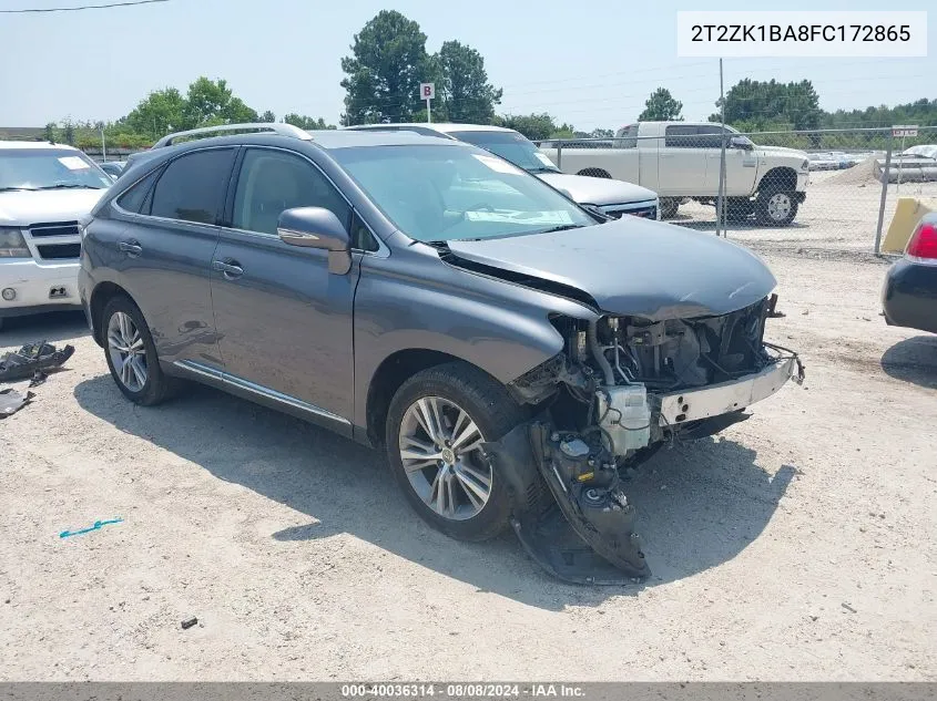 2015 Lexus Rx 350 VIN: 2T2ZK1BA8FC172865 Lot: 40036314