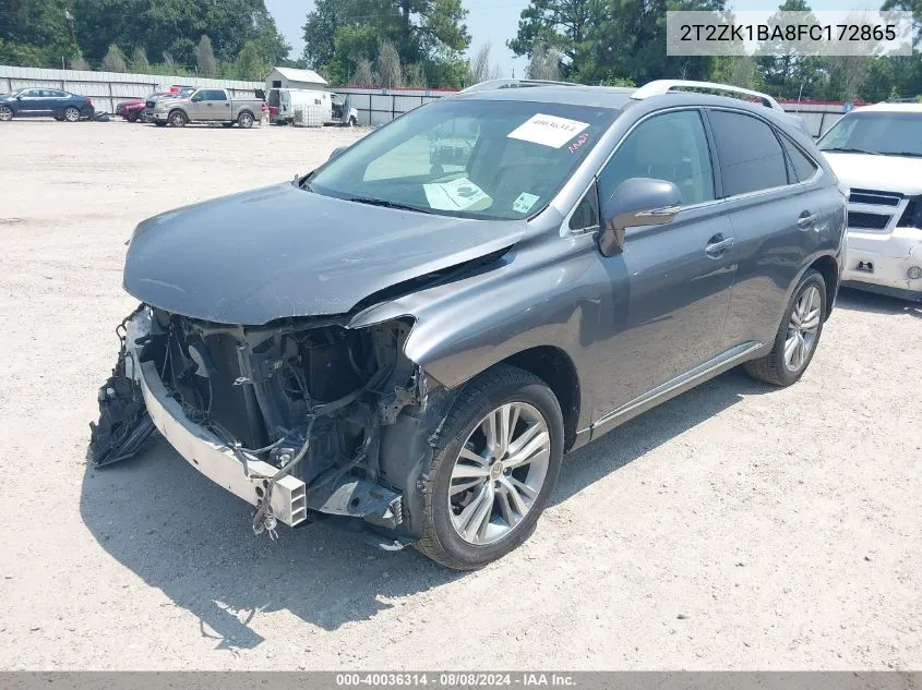 2015 Lexus Rx 350 VIN: 2T2ZK1BA8FC172865 Lot: 40036314