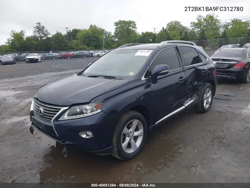 2015 Lexus Rx 350 VIN: 2T2BK1BA9FC312780 Lot: 40051284