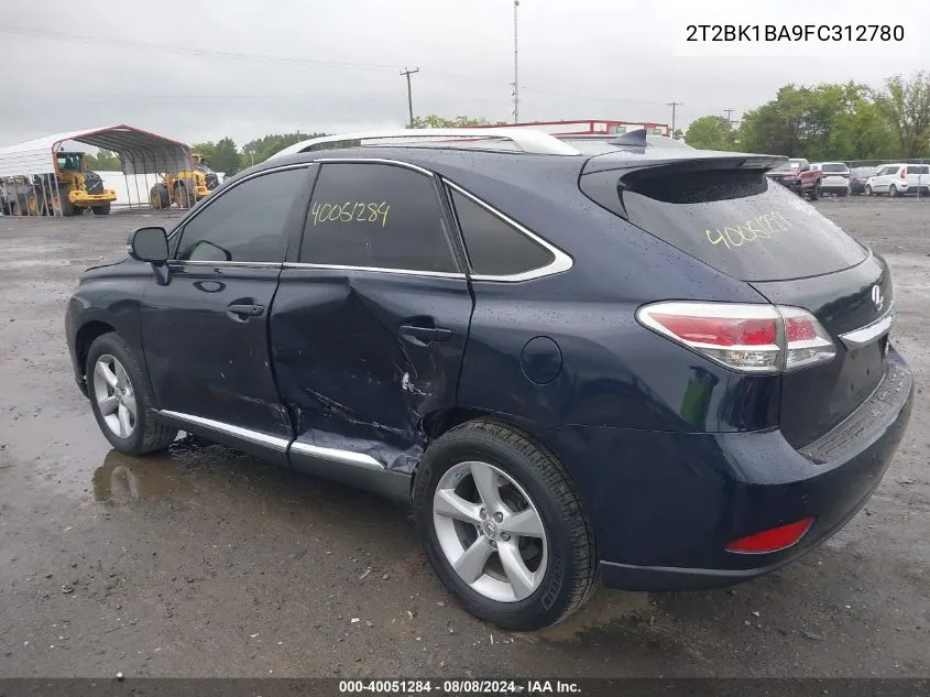 2015 Lexus Rx 350 VIN: 2T2BK1BA9FC312780 Lot: 40051284