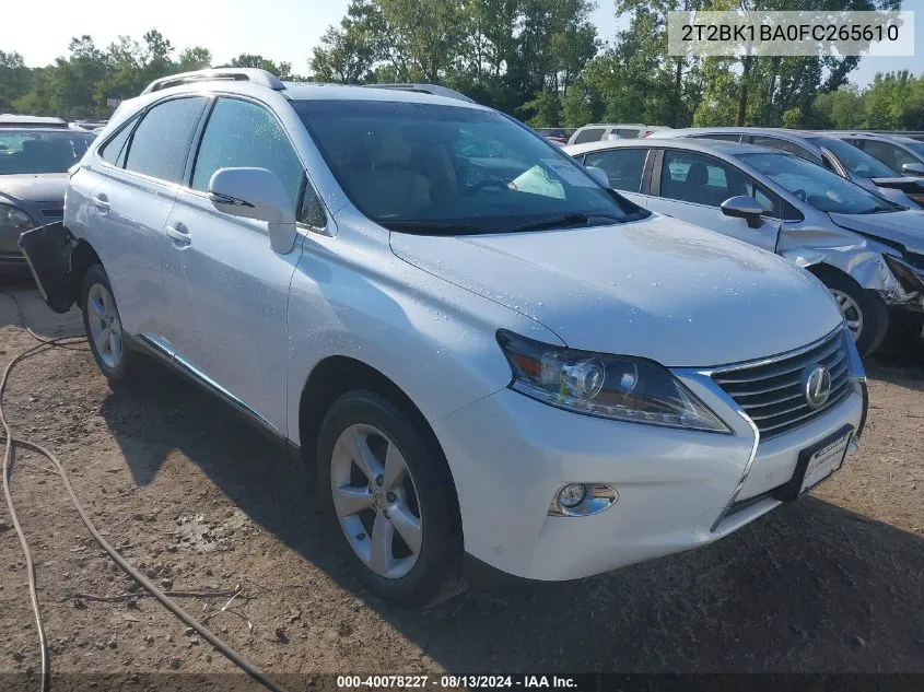 2015 Lexus Rx 350 VIN: 2T2BK1BA0FC265610 Lot: 40078227