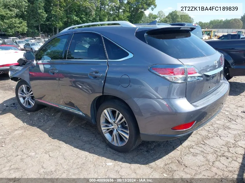 2T2ZK1BA4FC189839 2015 Lexus Rx 350