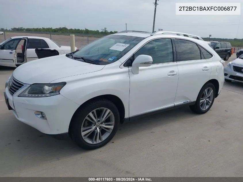 2015 Lexus Rx 450H 450H VIN: 2T2BC1BAXFC006877 Lot: 40117603