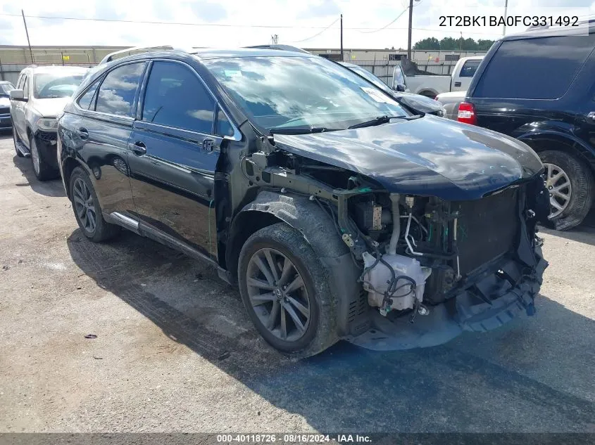 2015 Lexus Rx 350 F Sport VIN: 2T2BK1BA0FC331492 Lot: 40118726