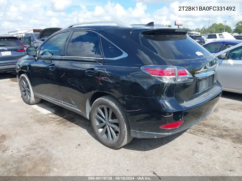 2015 Lexus Rx 350 F Sport VIN: 2T2BK1BA0FC331492 Lot: 40118726