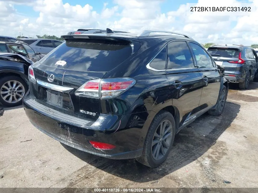 2T2BK1BA0FC331492 2015 Lexus Rx 350 F Sport