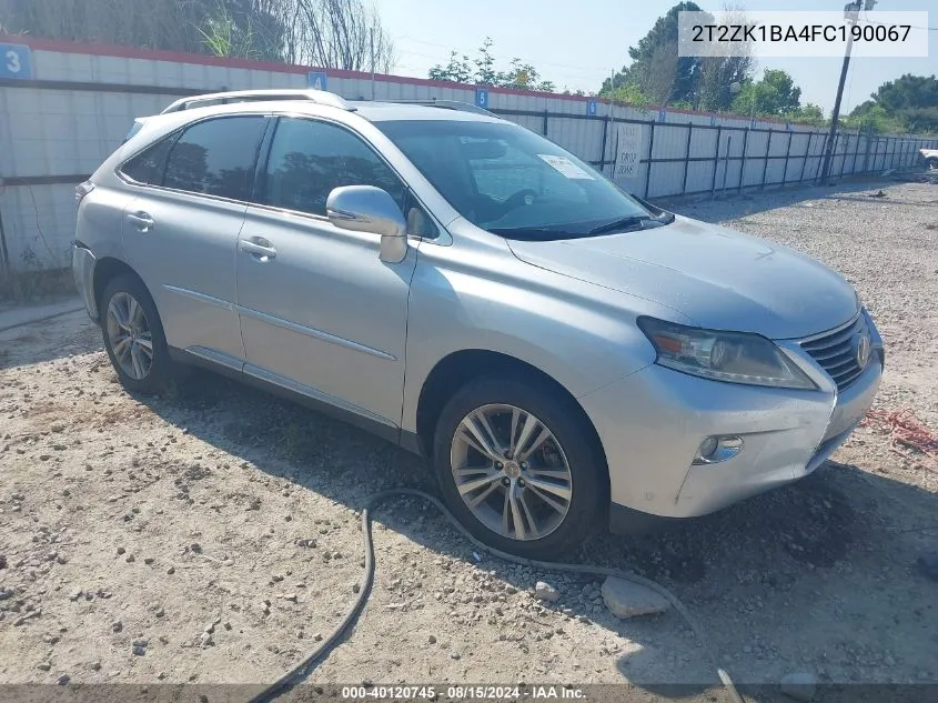 2015 Lexus Rx 350 VIN: 2T2ZK1BA4FC190067 Lot: 40120745