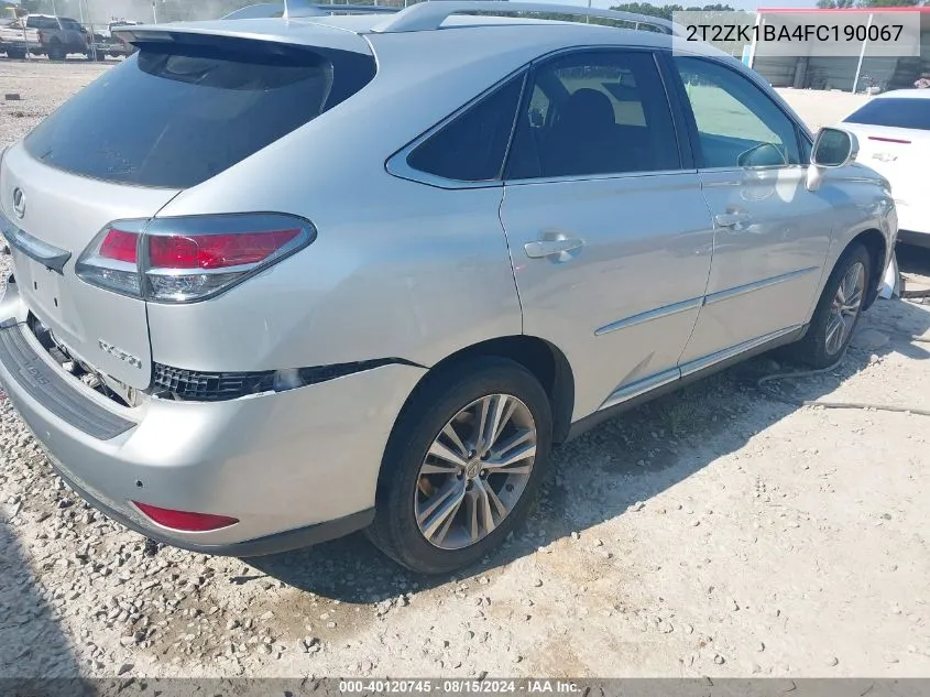 2T2ZK1BA4FC190067 2015 Lexus Rx 350