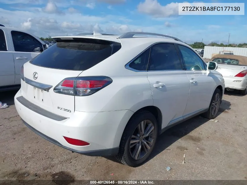 2015 Lexus Rx 350 VIN: 2T2ZK1BA8FC177130 Lot: 40126545