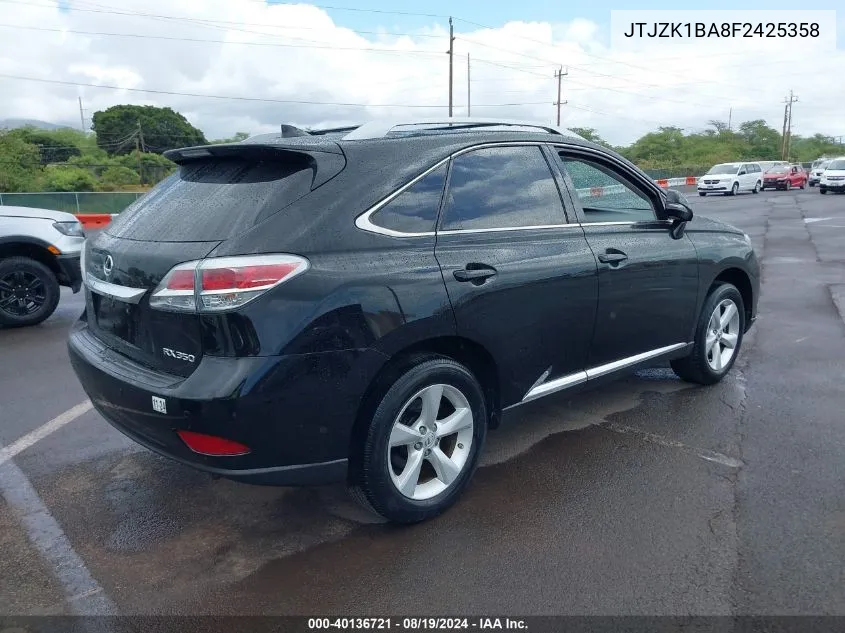 2015 Lexus Rx 350 VIN: JTJZK1BA8F2425358 Lot: 40136721