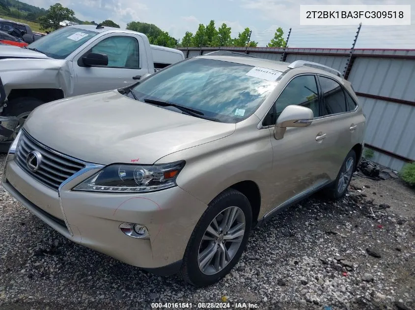 2015 Lexus Rx 350 VIN: 2T2BK1BA3FC309518 Lot: 40161541