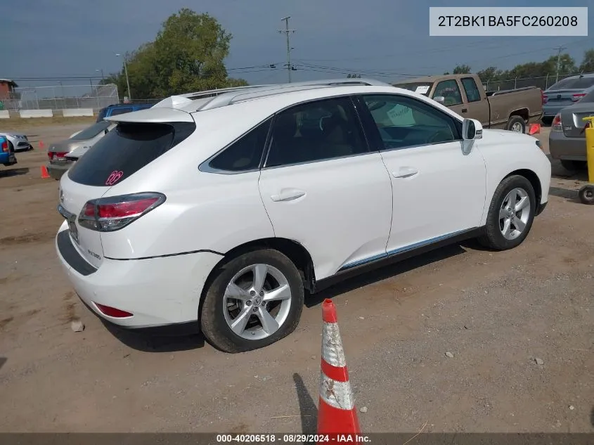 2T2BK1BA5FC260208 2015 Lexus Rx 350