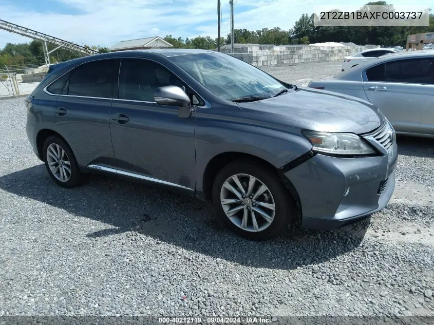 2015 Lexus Rx 450H VIN: 2T2ZB1BAXFC003737 Lot: 40212119