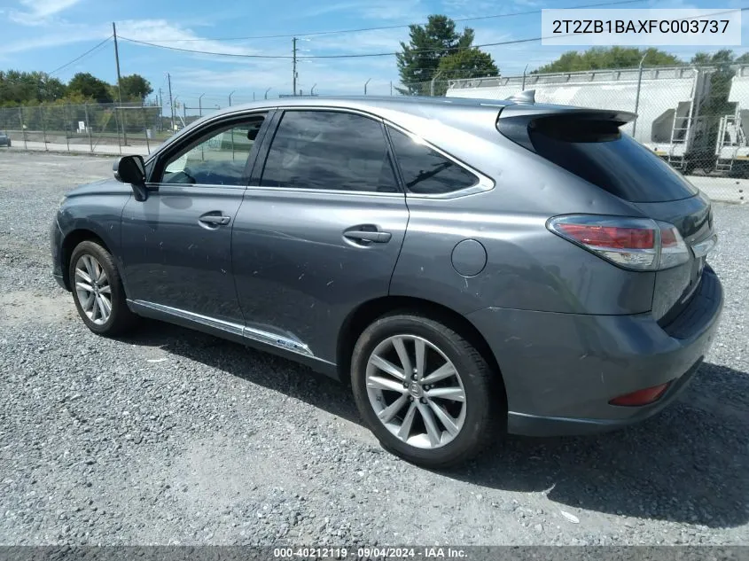 2T2ZB1BAXFC003737 2015 Lexus Rx 450H