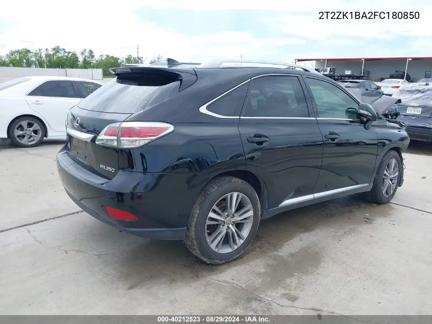 2T2ZK1BA2FC180850 2015 Lexus Rx 350