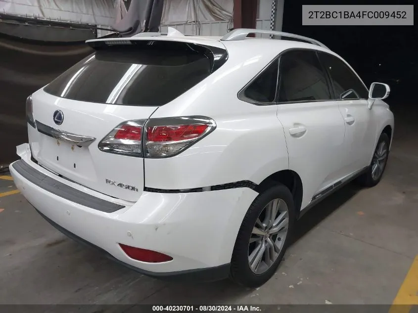 2015 Lexus Rx 450H VIN: 2T2BC1BA4FC009452 Lot: 40230701