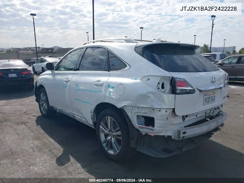 JTJZK1BA2F2422228 2015 Lexus Rx 350