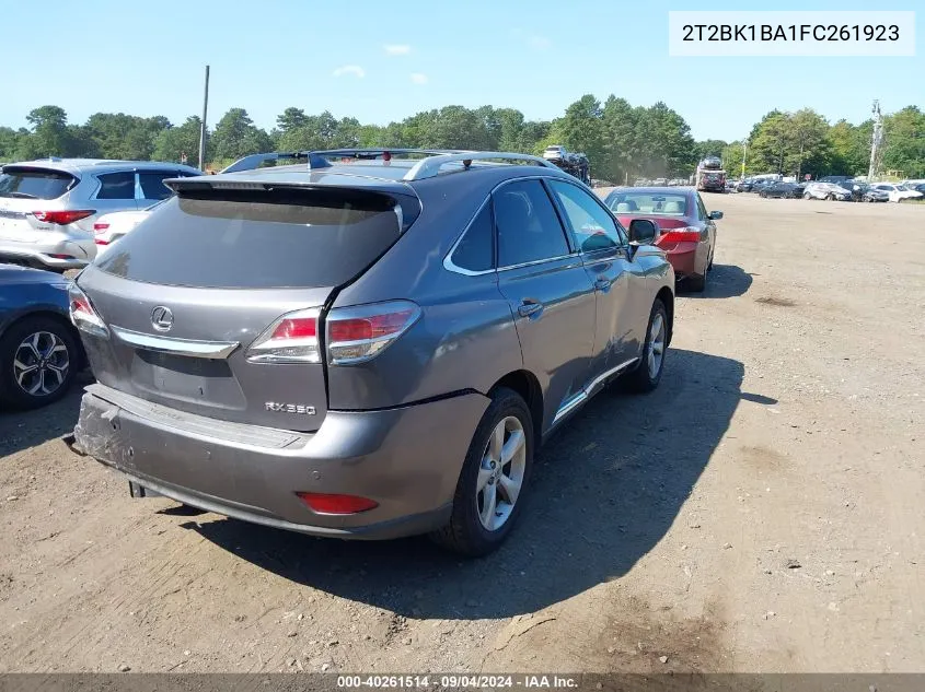 2015 Lexus Rx 350 VIN: 2T2BK1BA1FC261923 Lot: 40261514