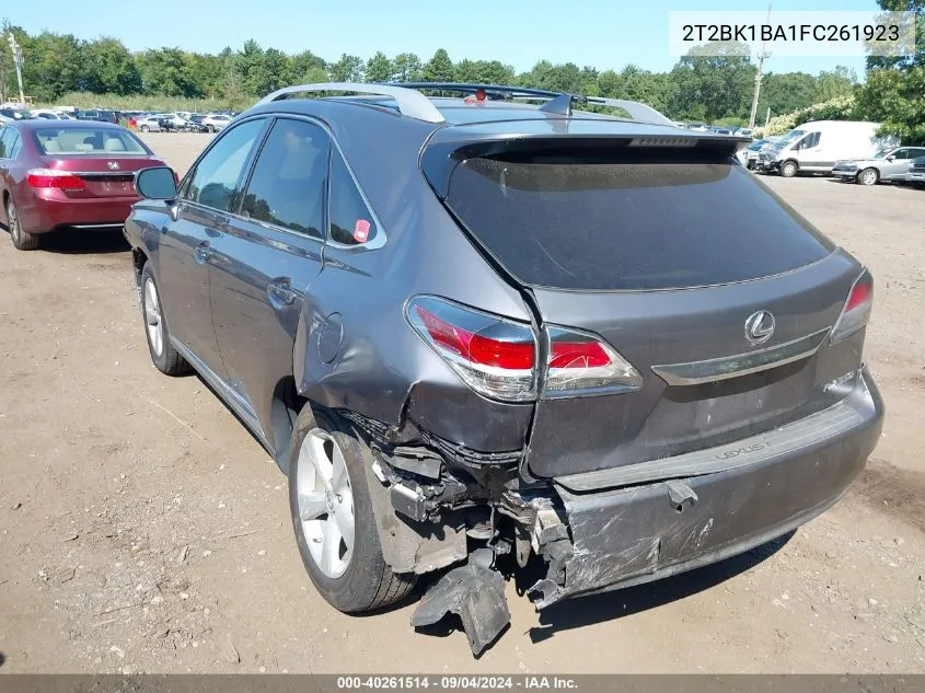 2015 Lexus Rx 350 VIN: 2T2BK1BA1FC261923 Lot: 40261514