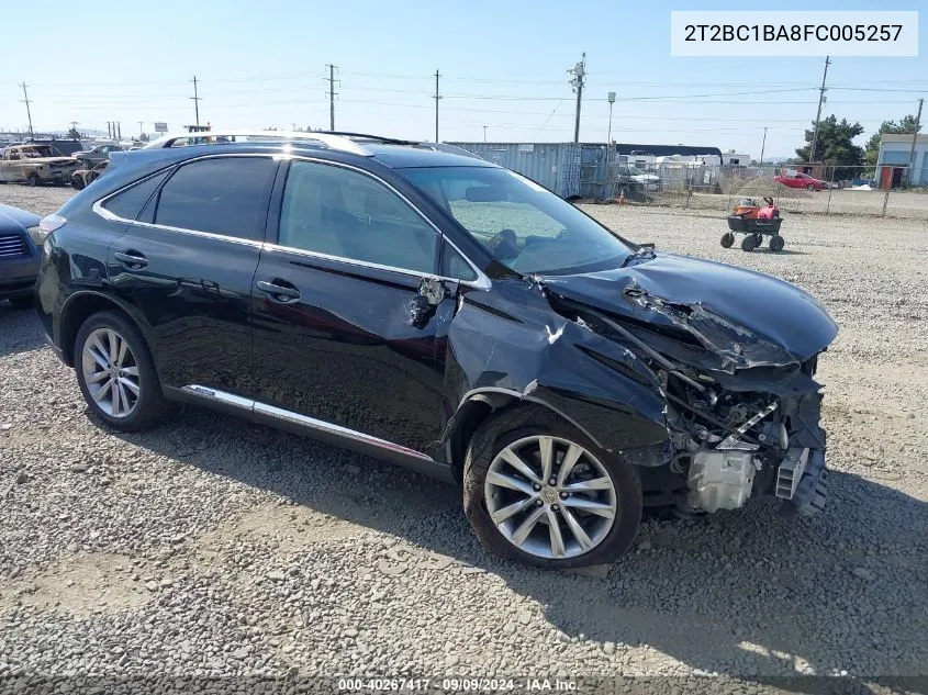 2015 Lexus Rx 450H VIN: 2T2BC1BA8FC005257 Lot: 40267417