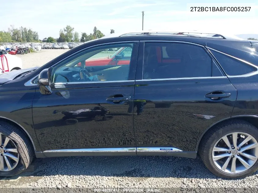 2015 Lexus Rx 450H VIN: 2T2BC1BA8FC005257 Lot: 40267417