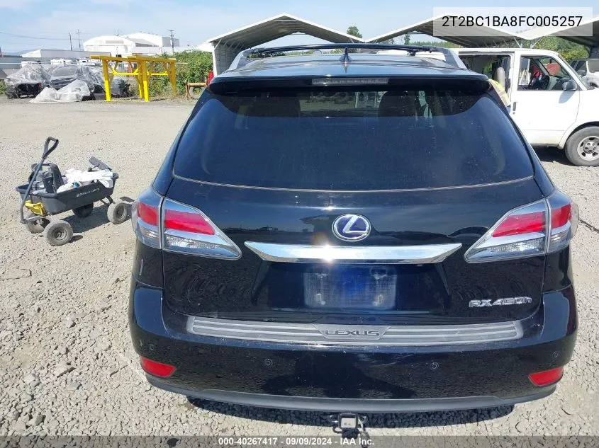 2015 Lexus Rx 450H VIN: 2T2BC1BA8FC005257 Lot: 40267417