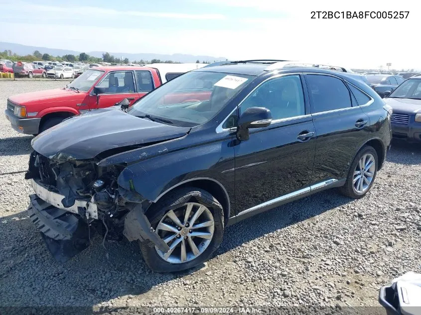 2015 Lexus Rx 450H VIN: 2T2BC1BA8FC005257 Lot: 40267417