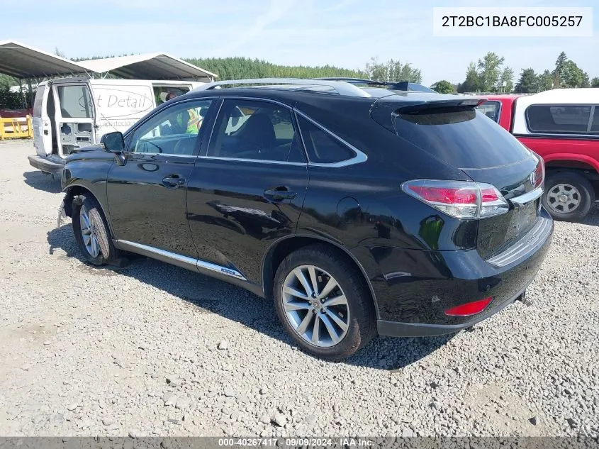 2015 Lexus Rx 450H VIN: 2T2BC1BA8FC005257 Lot: 40267417