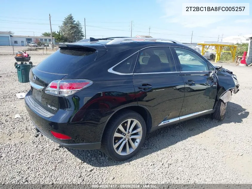 2015 Lexus Rx 450H VIN: 2T2BC1BA8FC005257 Lot: 40267417