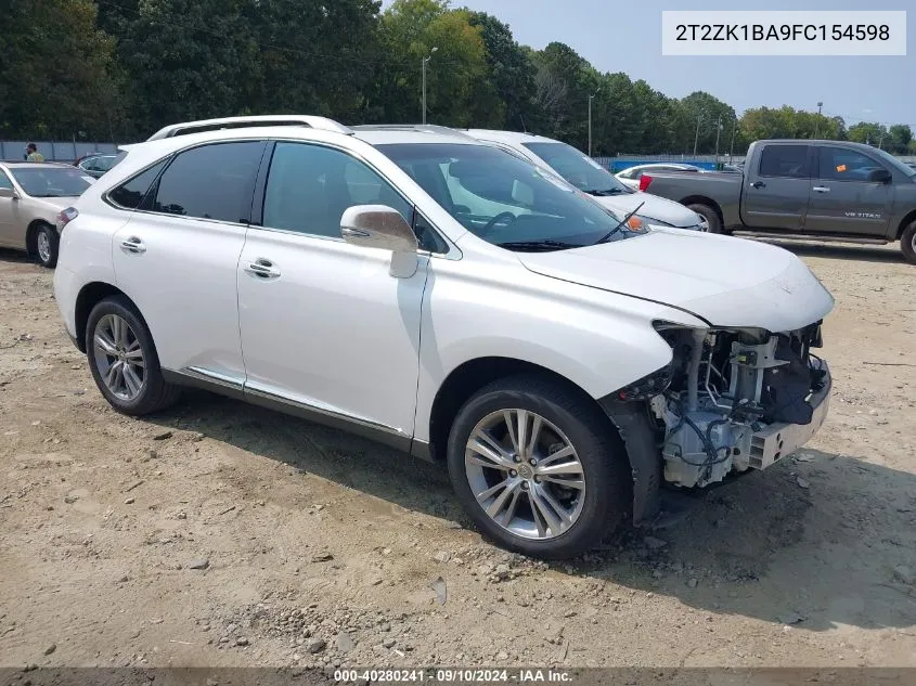 2015 Lexus Rx 350 VIN: 2T2ZK1BA9FC154598 Lot: 40280241