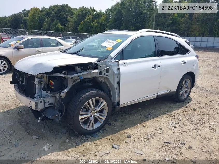 2015 Lexus Rx 350 VIN: 2T2ZK1BA9FC154598 Lot: 40280241