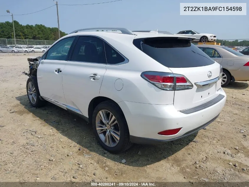 2015 Lexus Rx 350 VIN: 2T2ZK1BA9FC154598 Lot: 40280241