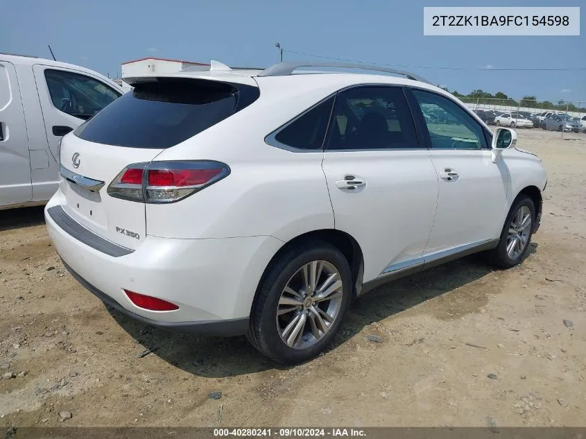 2015 Lexus Rx 350 VIN: 2T2ZK1BA9FC154598 Lot: 40280241