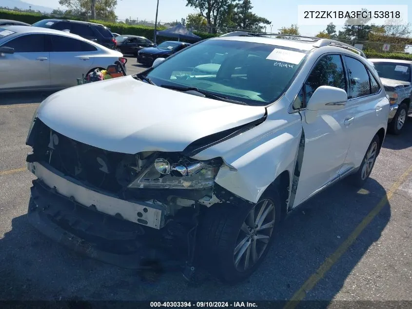 2T2ZK1BA3FC153818 2015 Lexus Rx 350