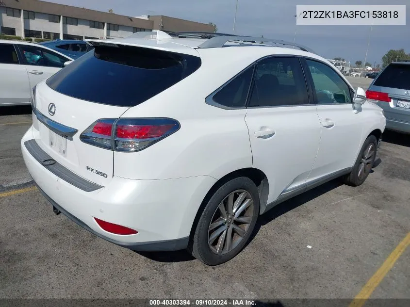 2T2ZK1BA3FC153818 2015 Lexus Rx 350