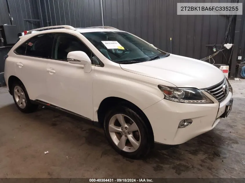 2015 Lexus Rx 350 VIN: 2T2BK1BA6FC335255 Lot: 40354431