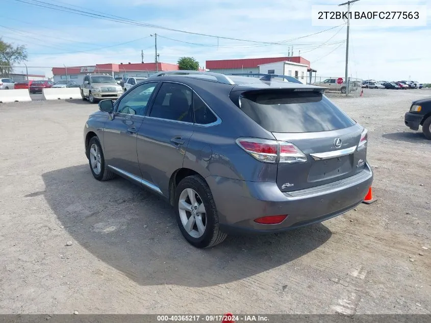 2015 Lexus Rx 350 VIN: 2T2BK1BA0FC277563 Lot: 40365217