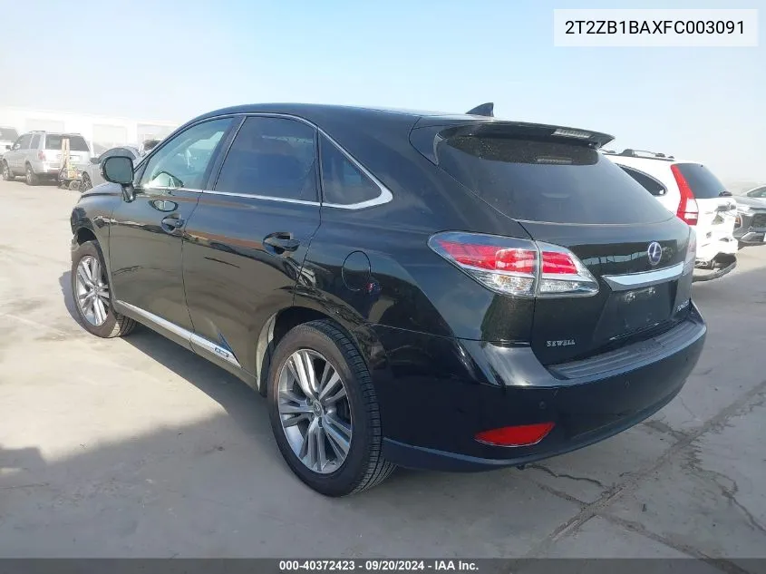 2T2ZB1BAXFC003091 2015 Lexus Rx 450H