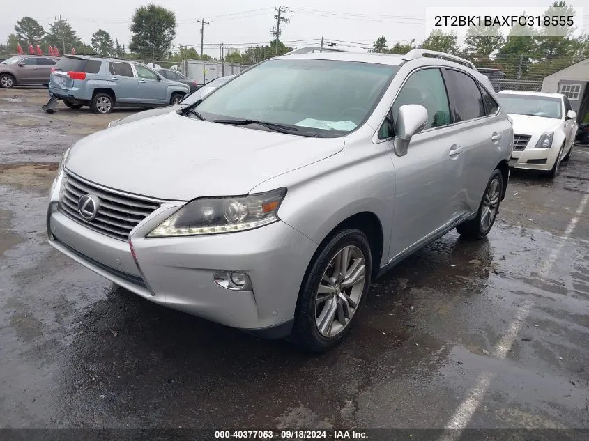 2015 Lexus Rx 350 VIN: 2T2BK1BAXFC318555 Lot: 40377053