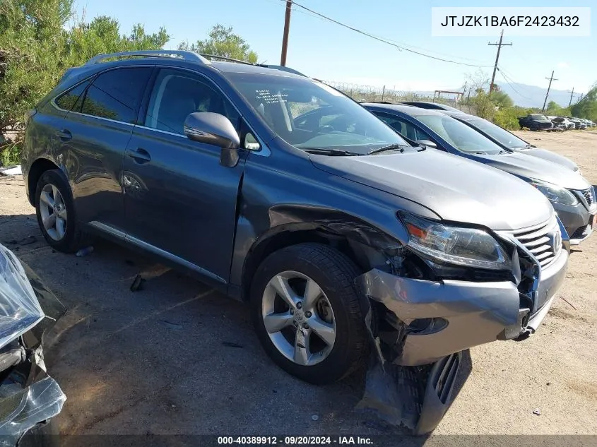 2015 Lexus Rx 350 VIN: JTJZK1BA6F2423432 Lot: 40389912