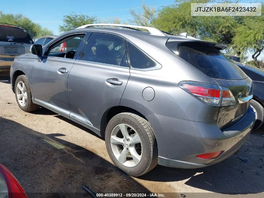 2015 Lexus Rx 350 VIN: JTJZK1BA6F2423432 Lot: 40389912