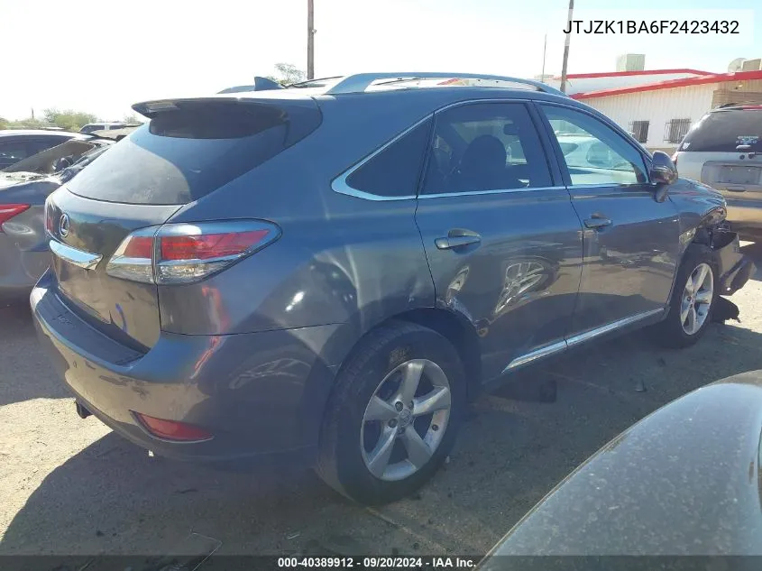 2015 Lexus Rx 350 VIN: JTJZK1BA6F2423432 Lot: 40389912