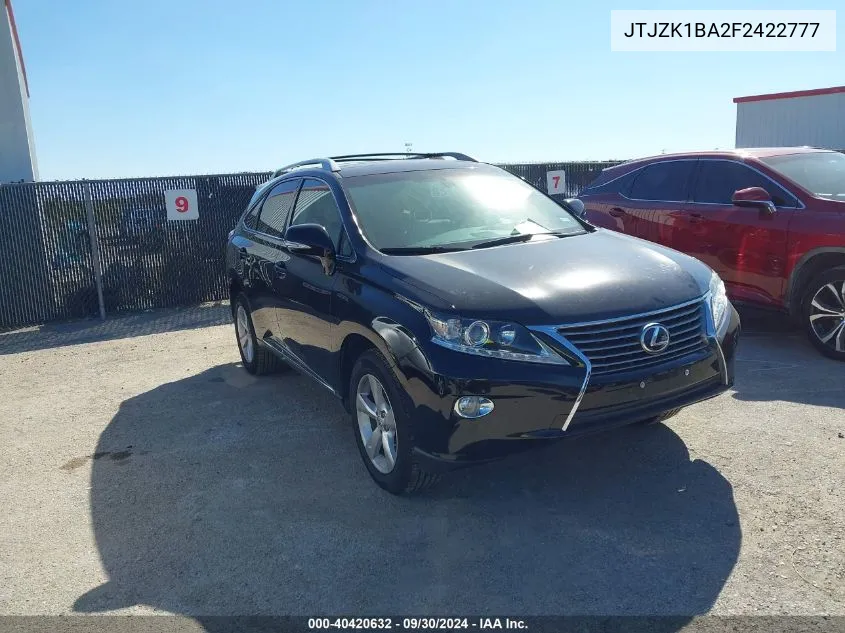 2015 Lexus Rx 350 VIN: JTJZK1BA2F2422777 Lot: 40420632