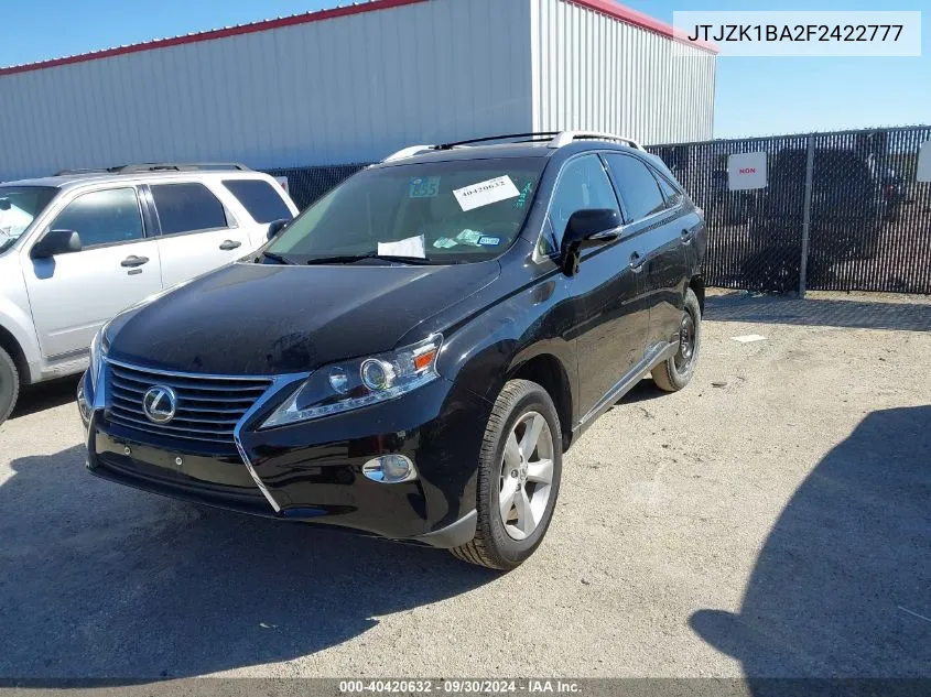 2015 Lexus Rx 350 VIN: JTJZK1BA2F2422777 Lot: 40420632