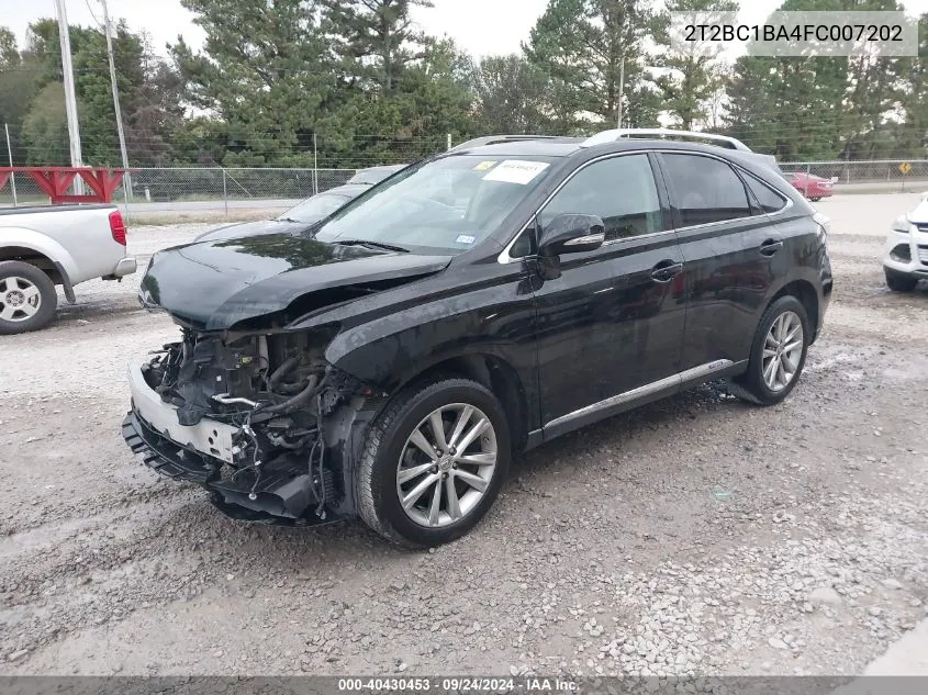 2015 Lexus Rx 450H VIN: 2T2BC1BA4FC007202 Lot: 40430453